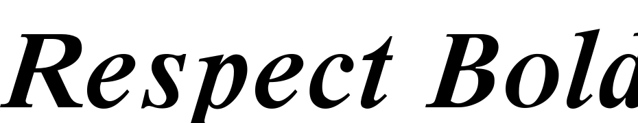 Respect Bold Italic:001.001 Yazı tipi ücretsiz indir